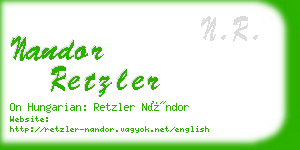 nandor retzler business card